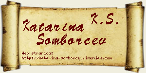 Katarina Somborčev vizit kartica